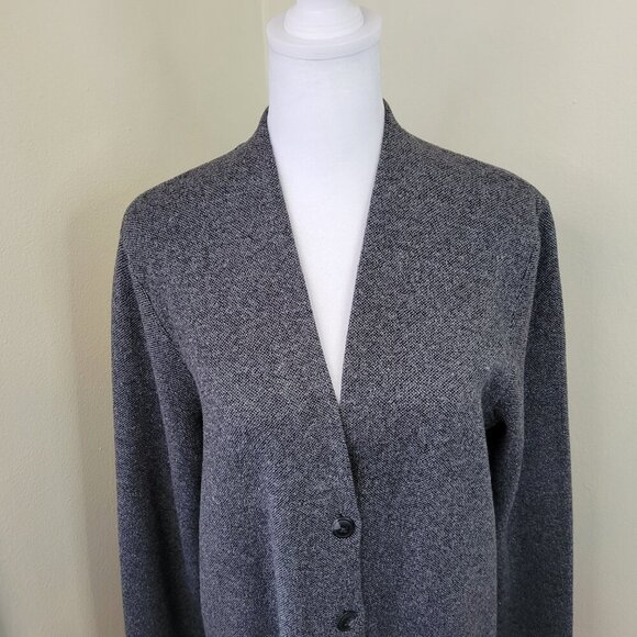J. Jill Gray Sweater Button Closure Front Pockets Long Cardigan Women's Size S - Picture 3 of 15